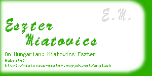 eszter miatovics business card